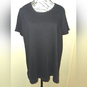 duo MATERNITY Sz Large Black T-Shirt 100% Cotton